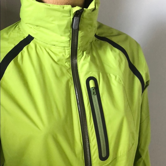Neon Green Running Jacket with Hood - Picture 6 of 11